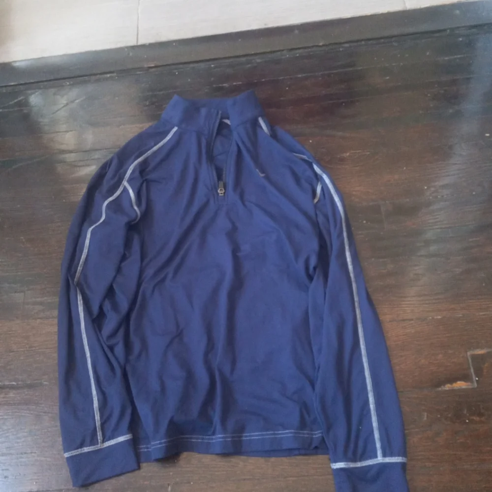 Callaway Mens 1/4 Zip Up Hoodie Size Large Color Blue White Logo Outdoors Cozy